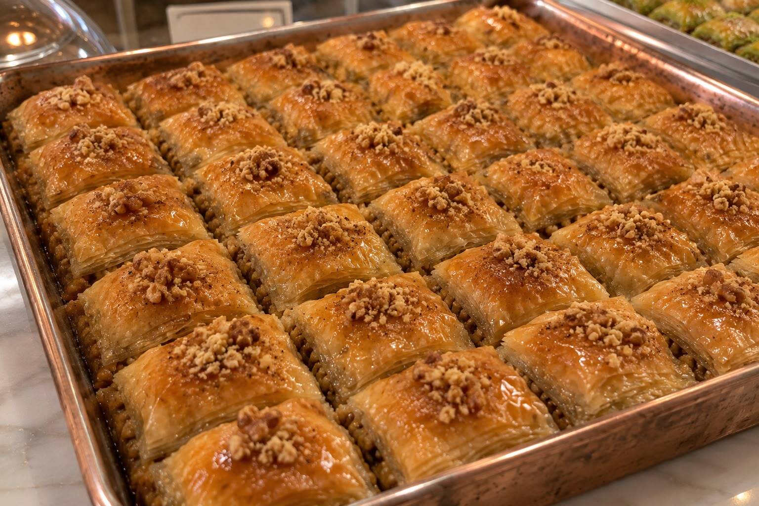 Baklava sunumu
